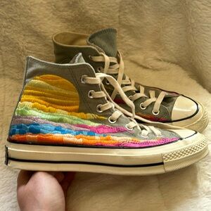 1970’s embroidered Chuck Taylor hi tops **rare**